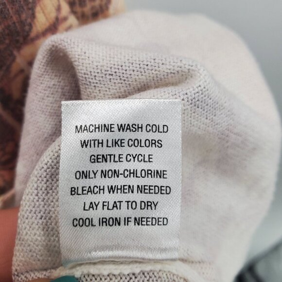 One World Live And Let Live Womens Short Sleeve Baby Doll Sweater‎ Sz XL Yellow - Picture 10 of 13